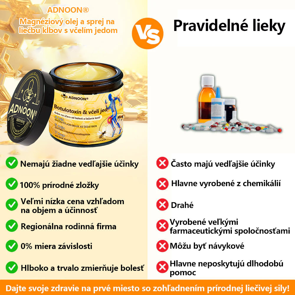🦴ADNOON® Krém na hojenie kostí s botulotoxínom a včelím jedom ⭐👨⚕️Schválené Slovenskou spoločnosťou ortopedie a traumatológie (SOTS)🦴