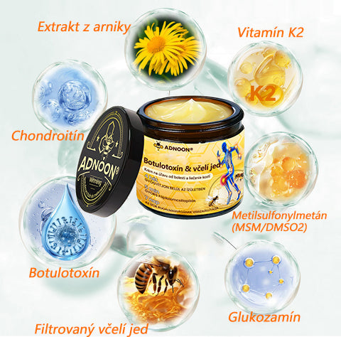 🦴ADNOON® Krém na hojenie kostí s botulotoxínom a včelím jedom ⭐👨‍⚕️Schválené Slovenskou spoločnosťou ortopedie a traumatológie (SOTS)🦴