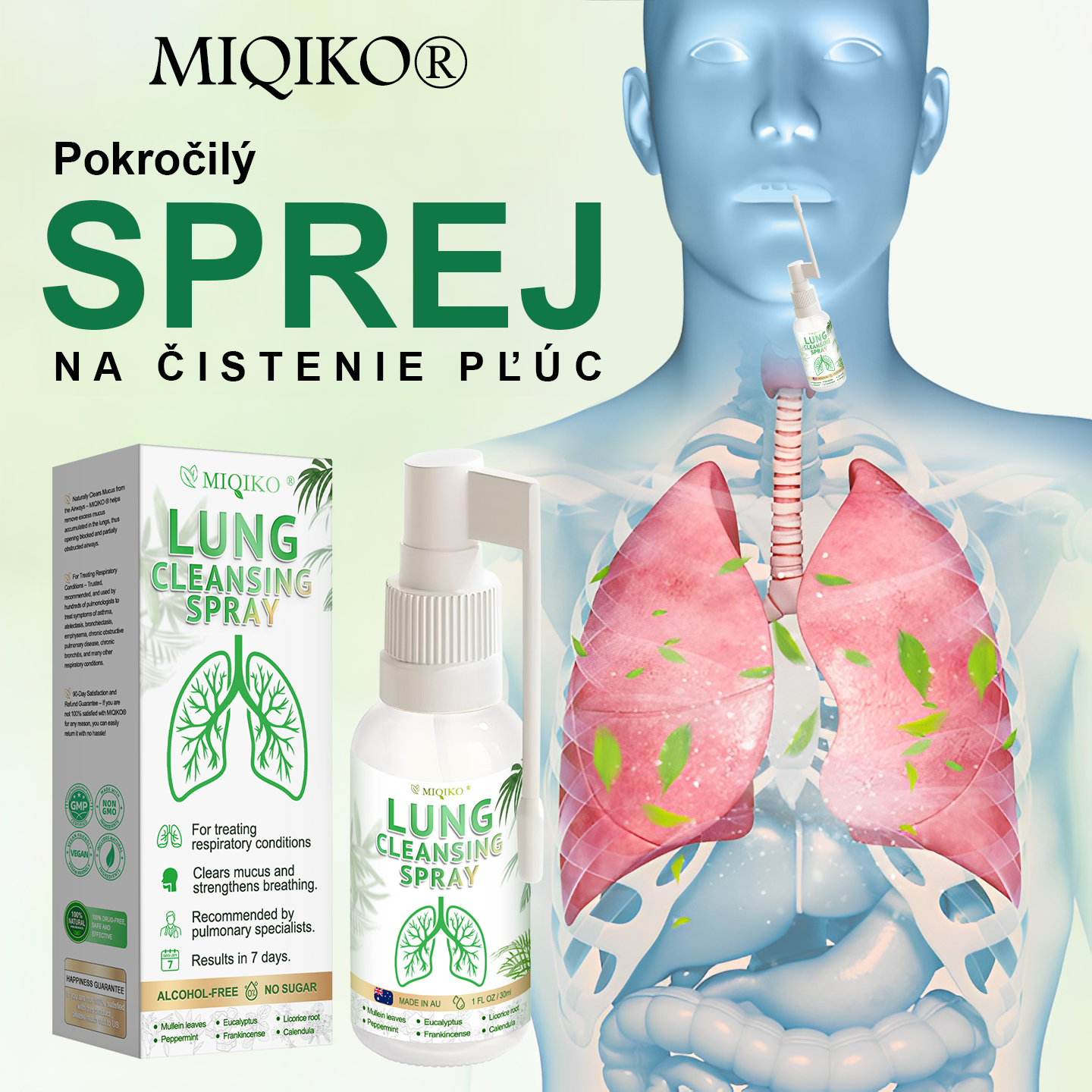 [Oficiálny vlajkový obchod značky]👨‍⚕️𝐌𝐈𝐐𝐈𝐊𝐎® Advanced Lung Cleansing Spray (☘️Odporúčané pľúcnymi špecialistami☘️)🌱