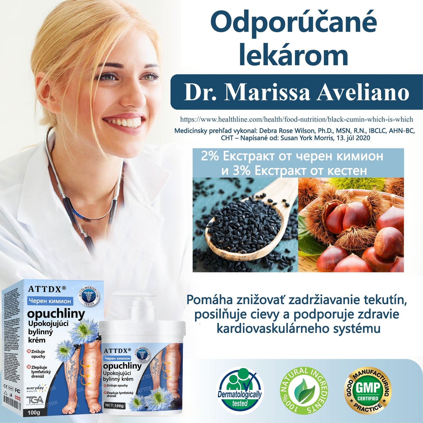 💧💧ATTDX® Bylinný krém na úľavu od opuchov s čiernou rascou💧💧💧💧