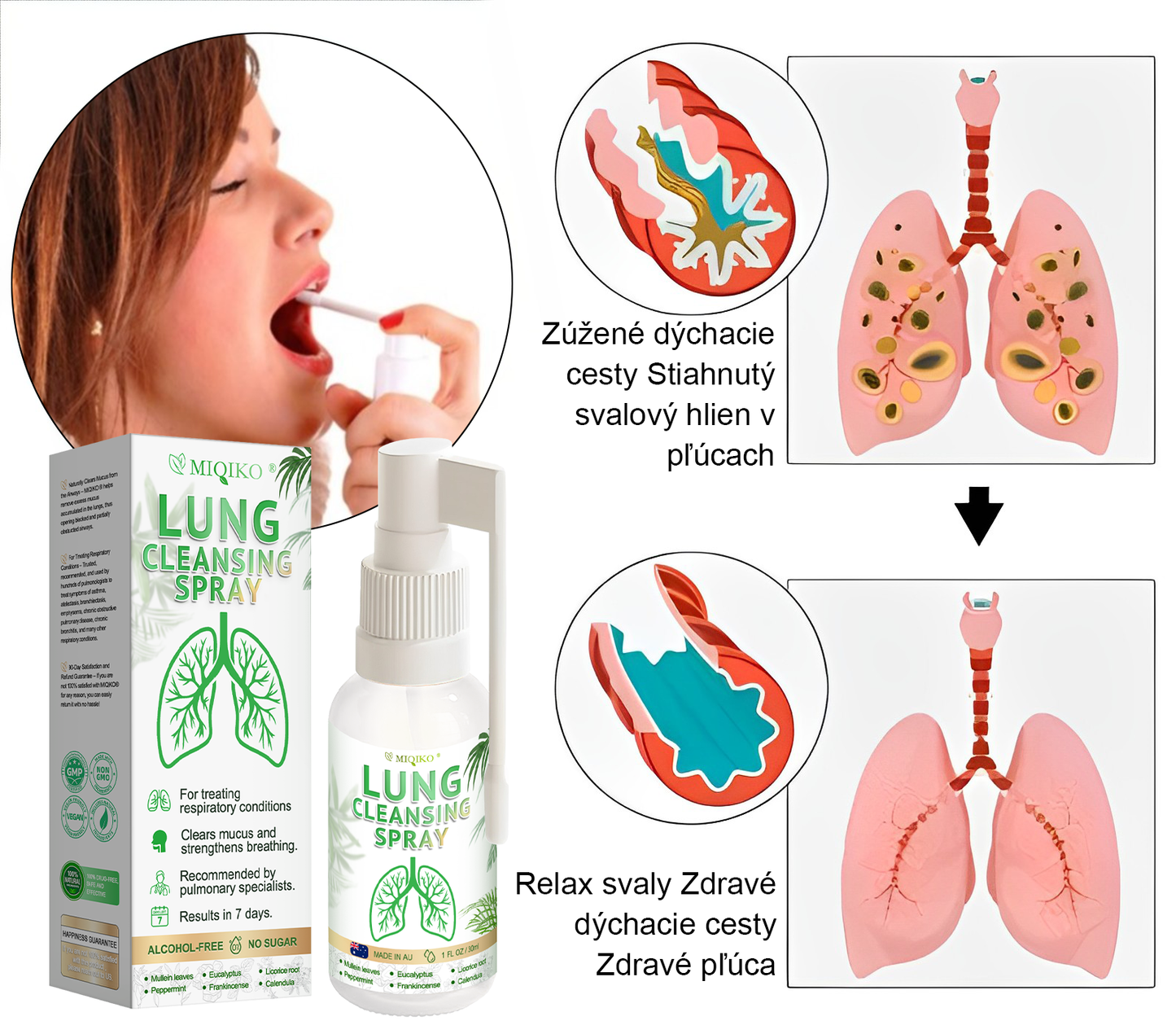 [Oficiálny vlajkový obchod značky]👨‍⚕️𝐌𝐈𝐐𝐈𝐊𝐎® Advanced Lung Cleansing Spray (☘️Odporúčané pľúcnymi špecialistami☘️)🌱